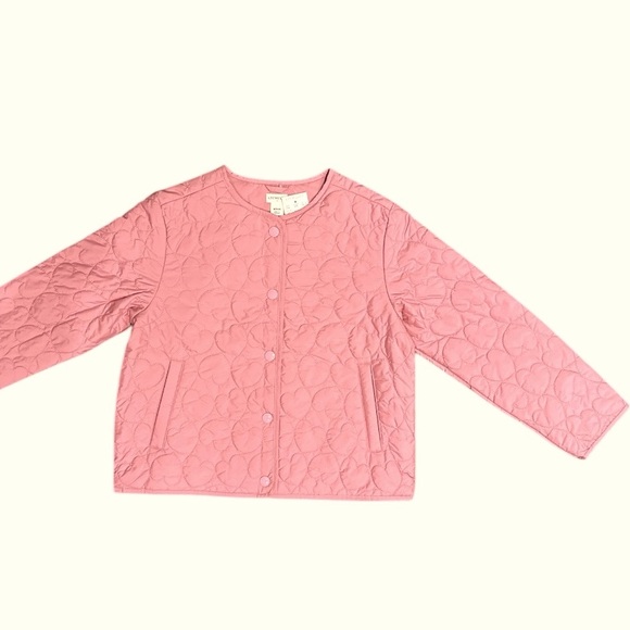 💕Crewcuts by J. Crew girls’ quilted heart jacket pink M 8 9 NEW NWT💕 - Picture 2 of 5